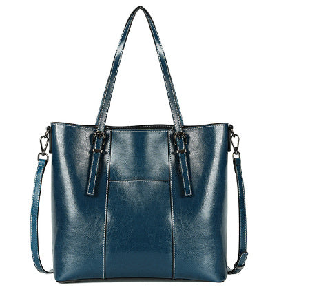 Big Bag Genuine Leather Capacity Cowhide Messenger Bag Female Hand-held Tote