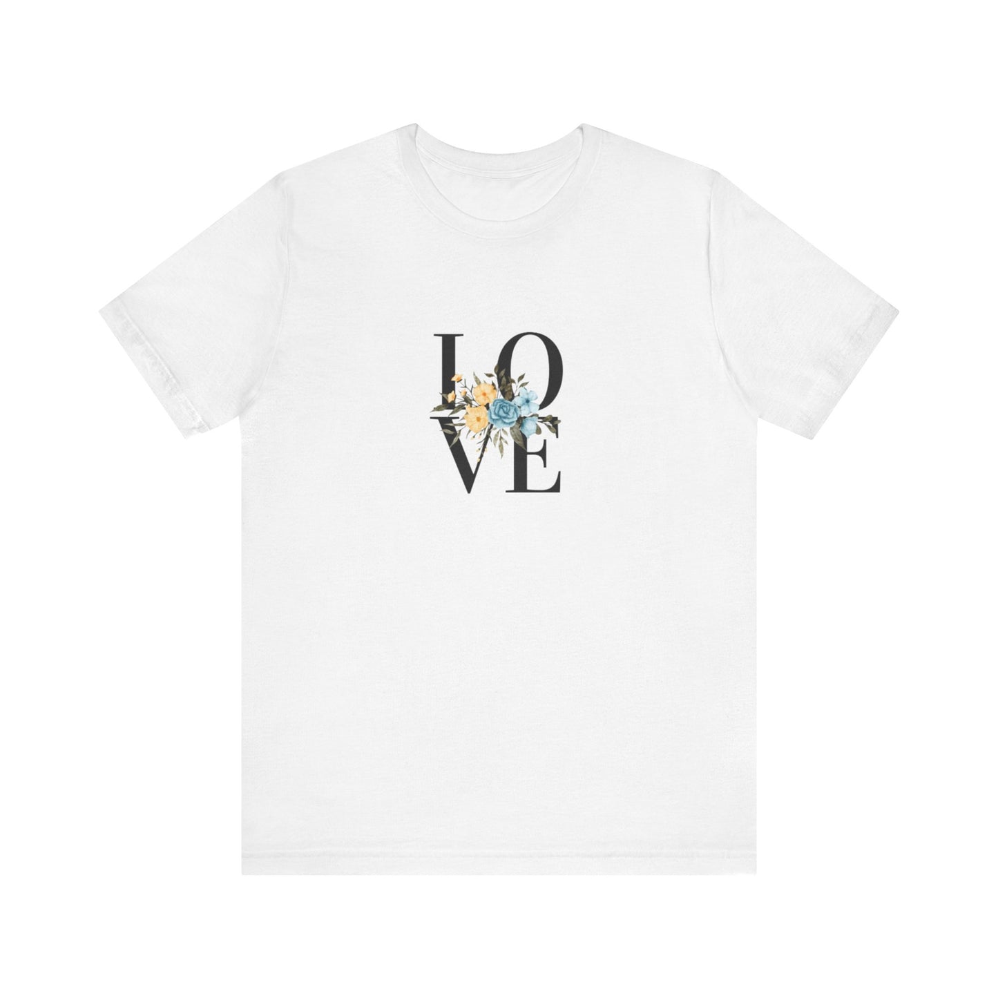 Floral Love Tee | Unisex Jersey Short Sleeve T-Shirt for Valentine’s Day & Everyday Wear