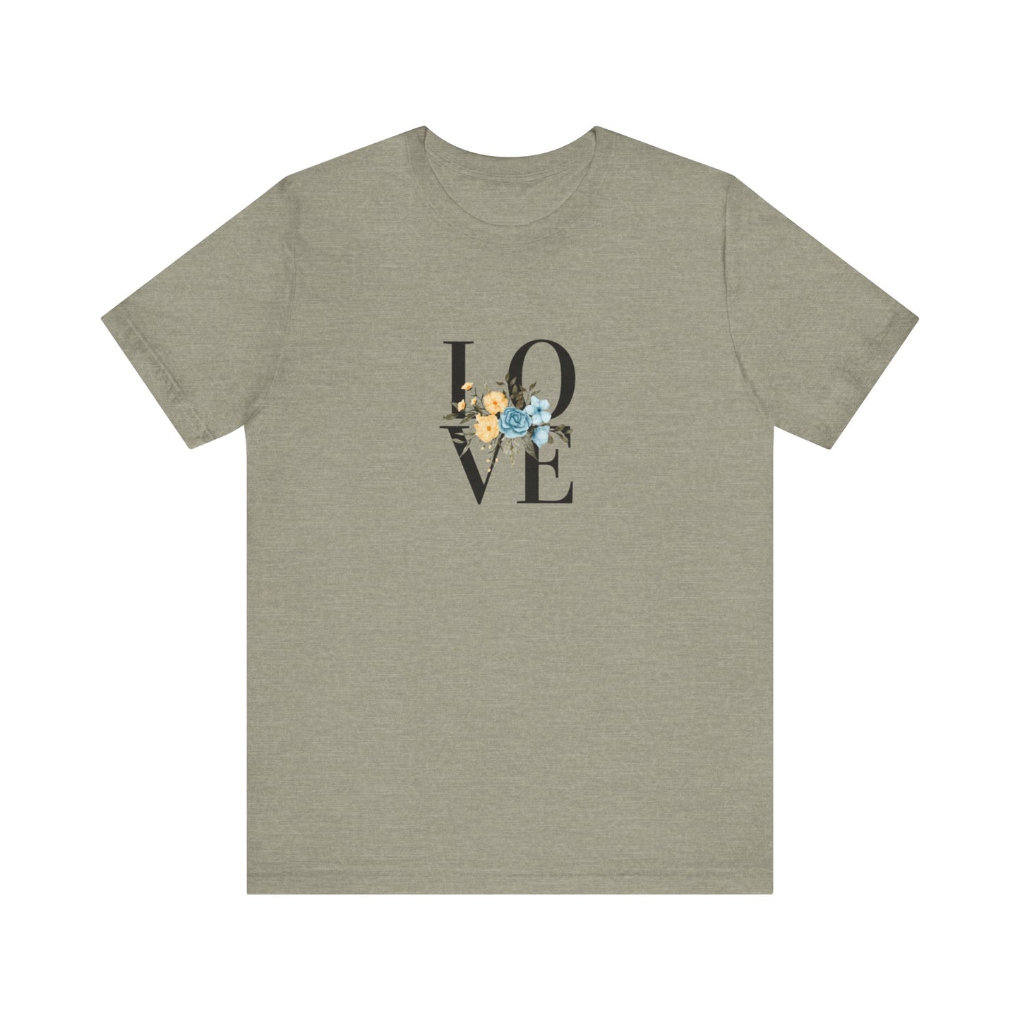 Floral Love Tee | Unisex Jersey Short Sleeve T-Shirt for Valentine’s Day & Everyday Wear