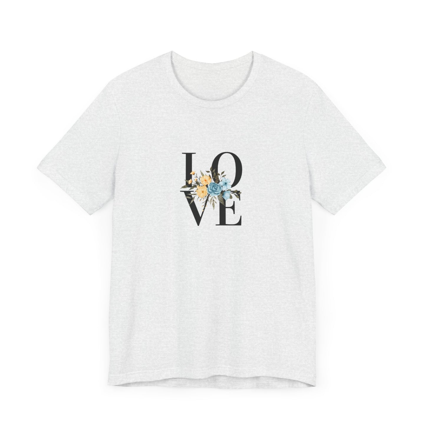 Floral Love Tee | Unisex Jersey Short Sleeve T-Shirt for Valentine’s Day & Everyday Wear