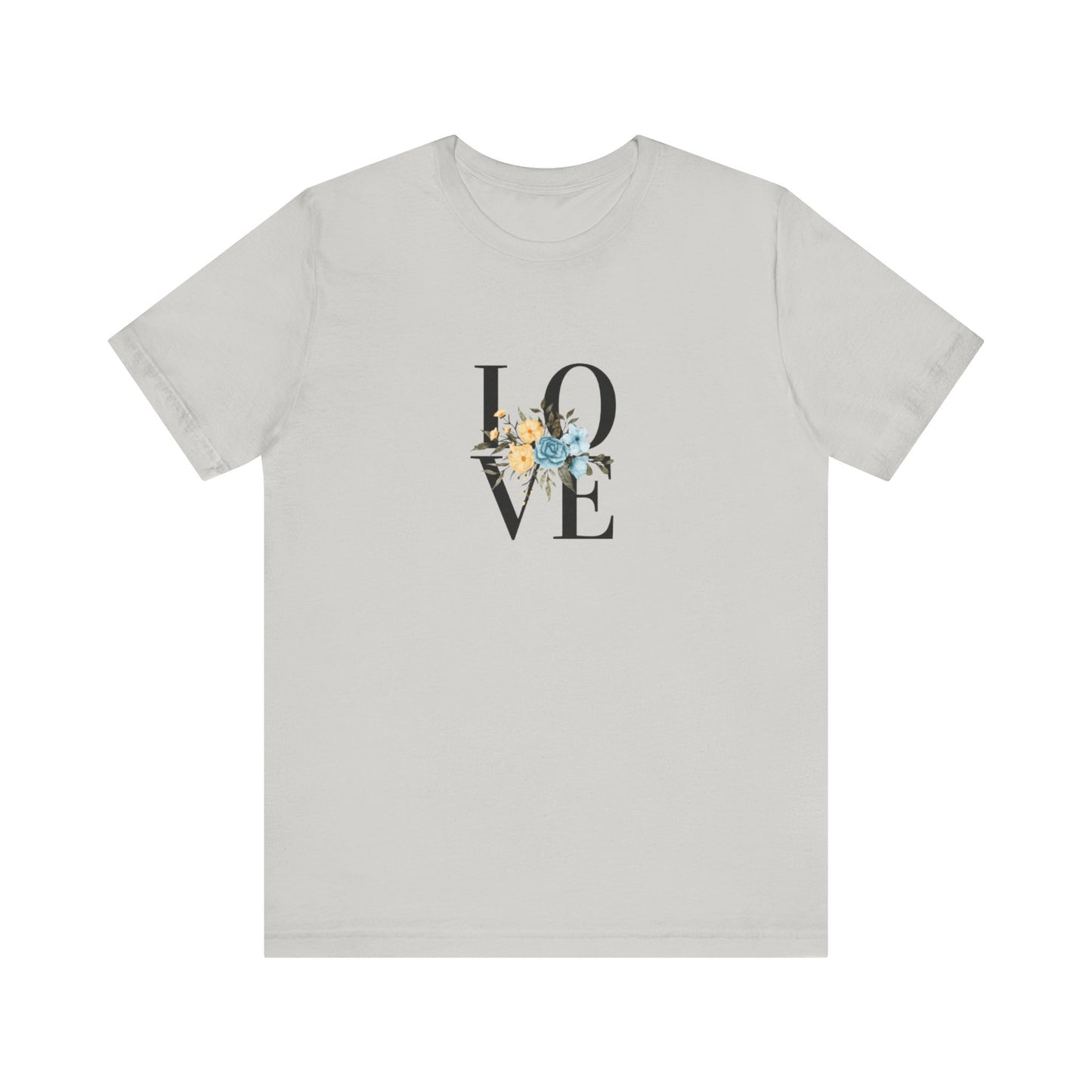 Floral Love Tee | Unisex Jersey Short Sleeve T-Shirt for Valentine’s Day & Everyday Wear