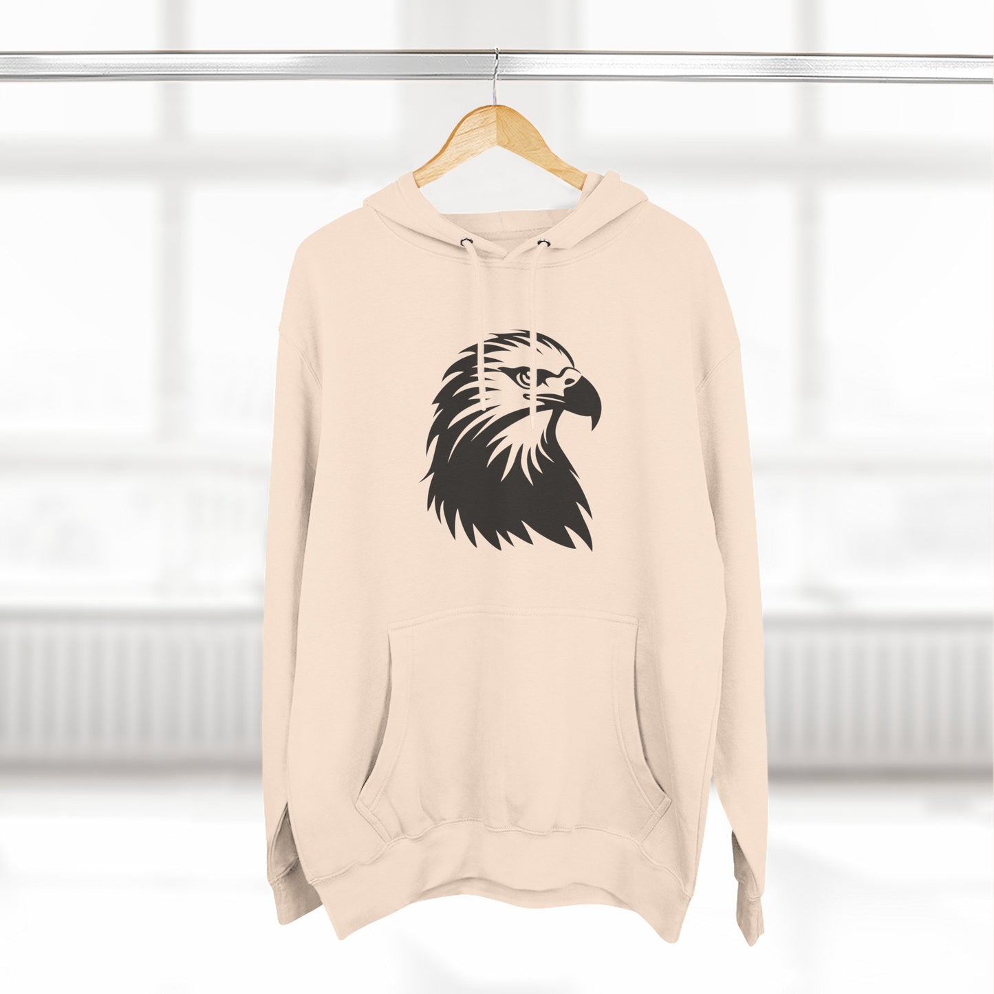 Eagle Design Fleece Hoodie - Cozy & Stylish Pullover for Nature Lovers