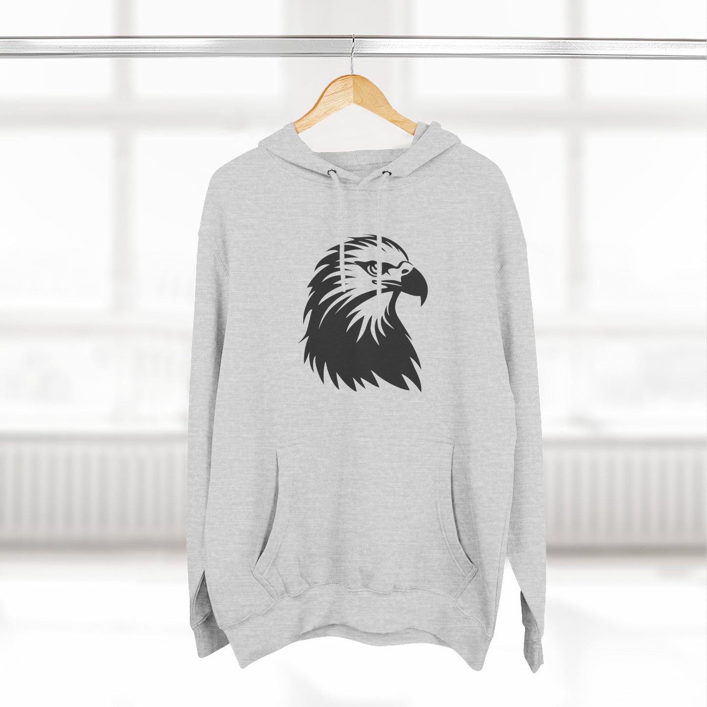 Eagle Design Fleece Hoodie - Cozy & Stylish Pullover for Nature Lovers