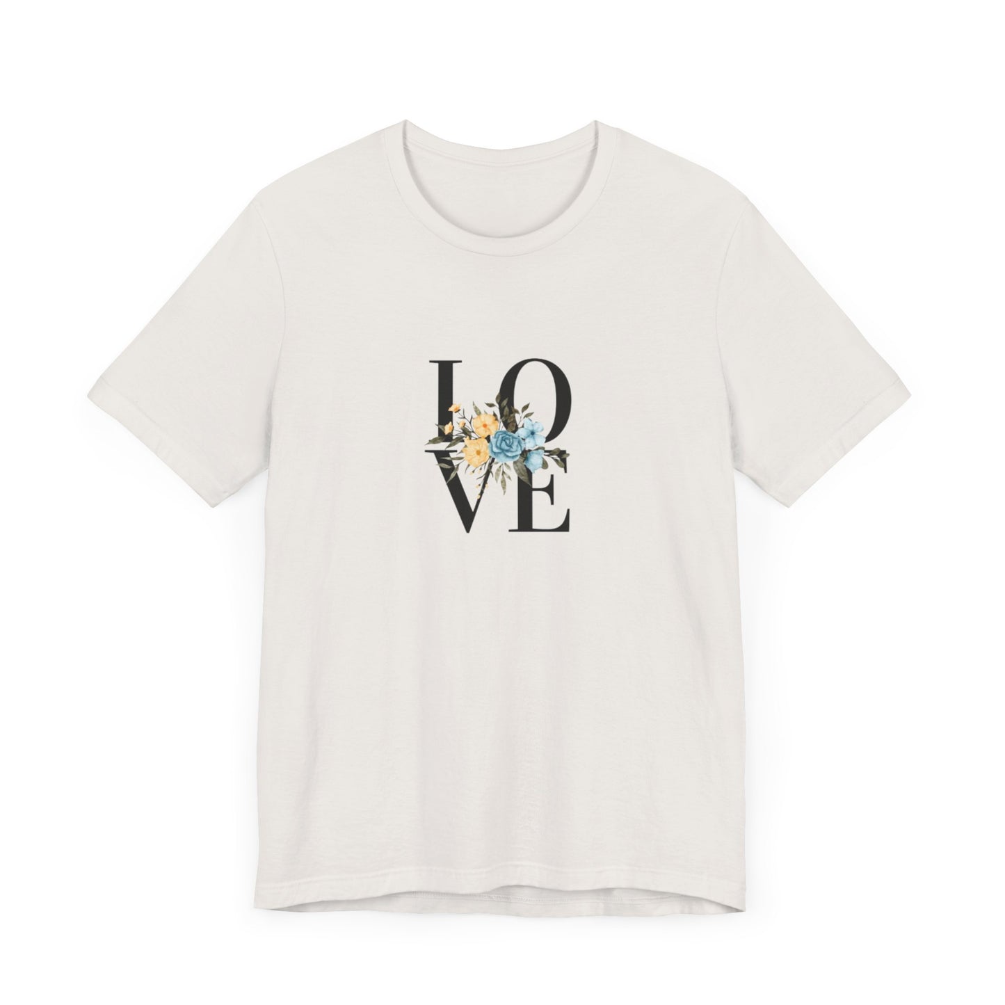 Floral Love Tee | Unisex Jersey Short Sleeve T-Shirt for Valentine’s Day & Everyday Wear