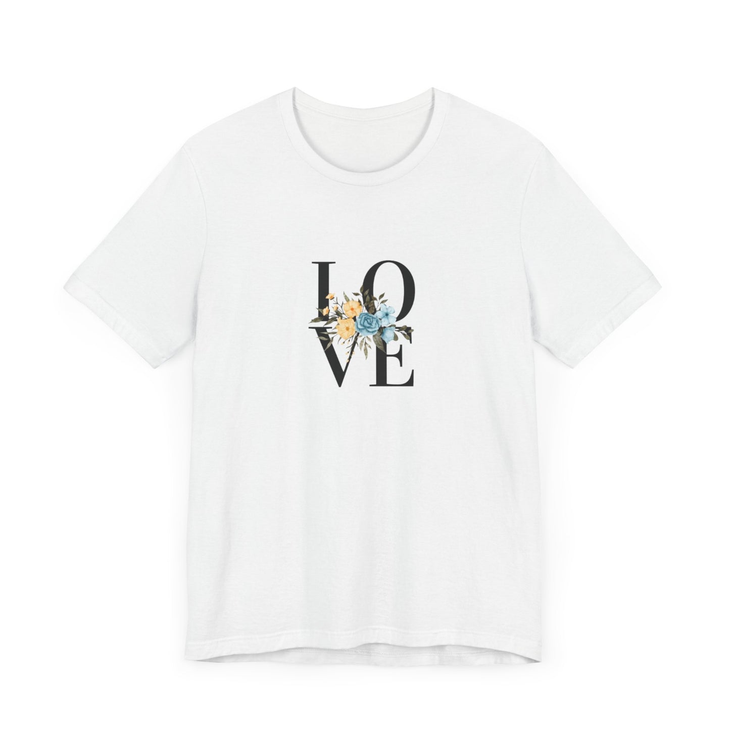 Floral Love Tee | Unisex Jersey Short Sleeve T-Shirt for Valentine’s Day & Everyday Wear