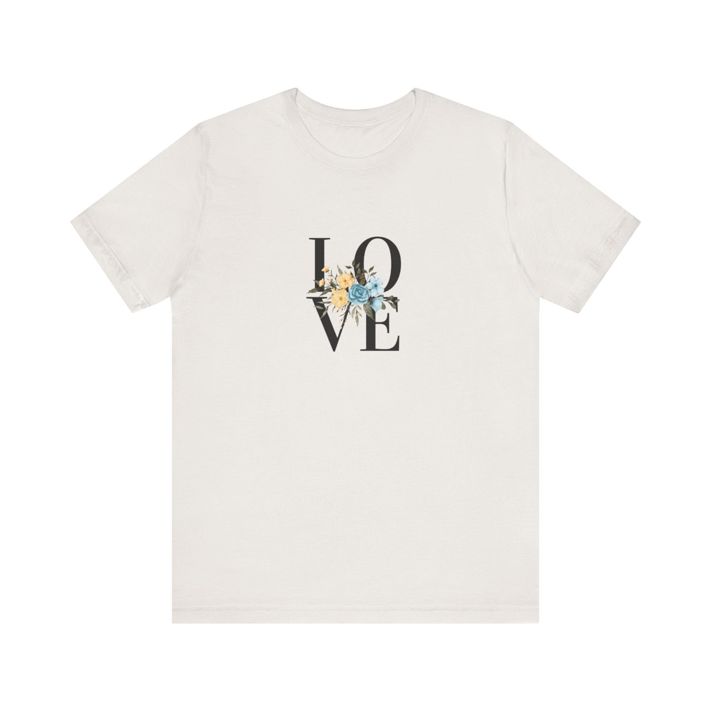 Floral Love Tee | Unisex Jersey Short Sleeve T-Shirt for Valentine’s Day & Everyday Wear