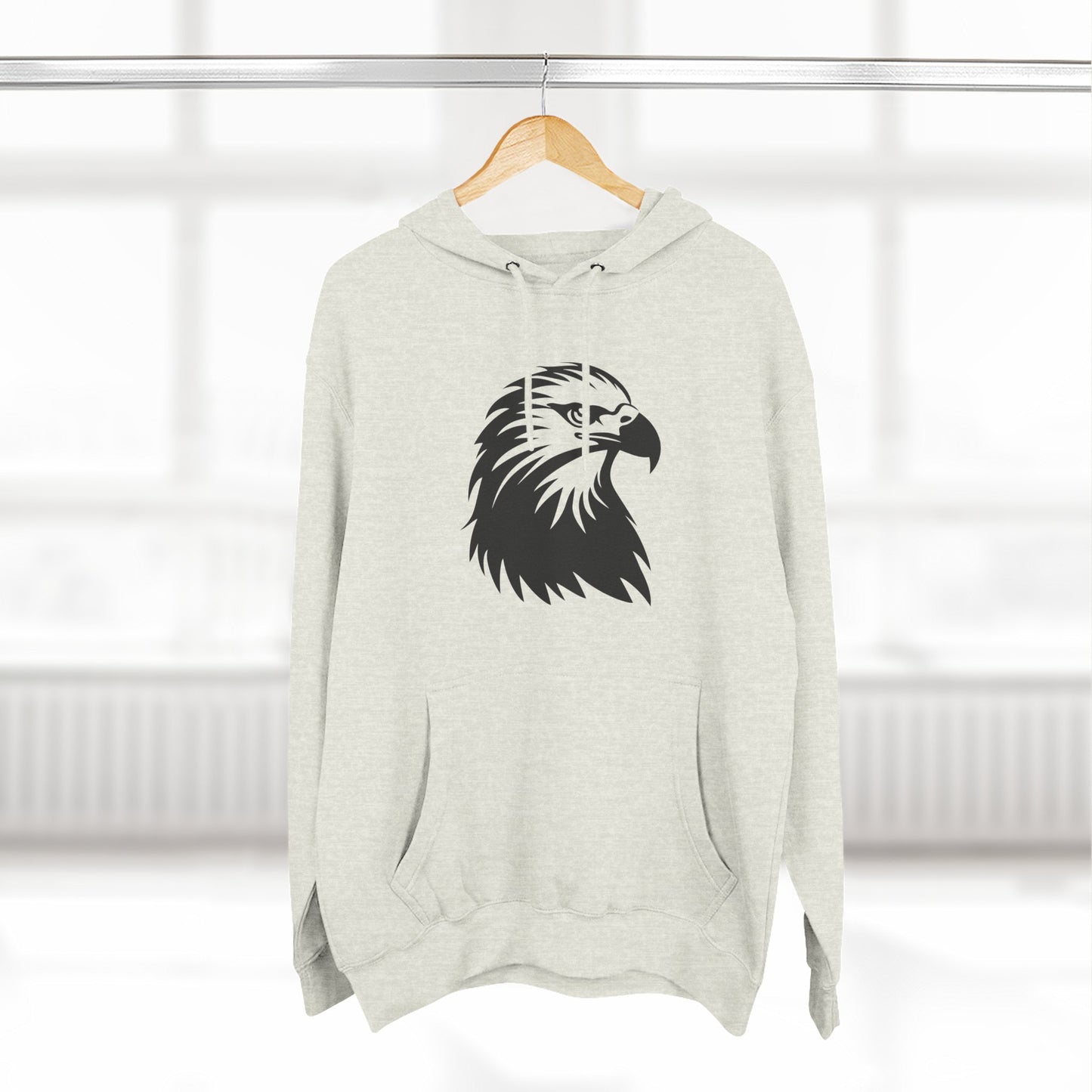 Eagle Design Fleece Hoodie - Cozy & Stylish Pullover for Nature Lovers