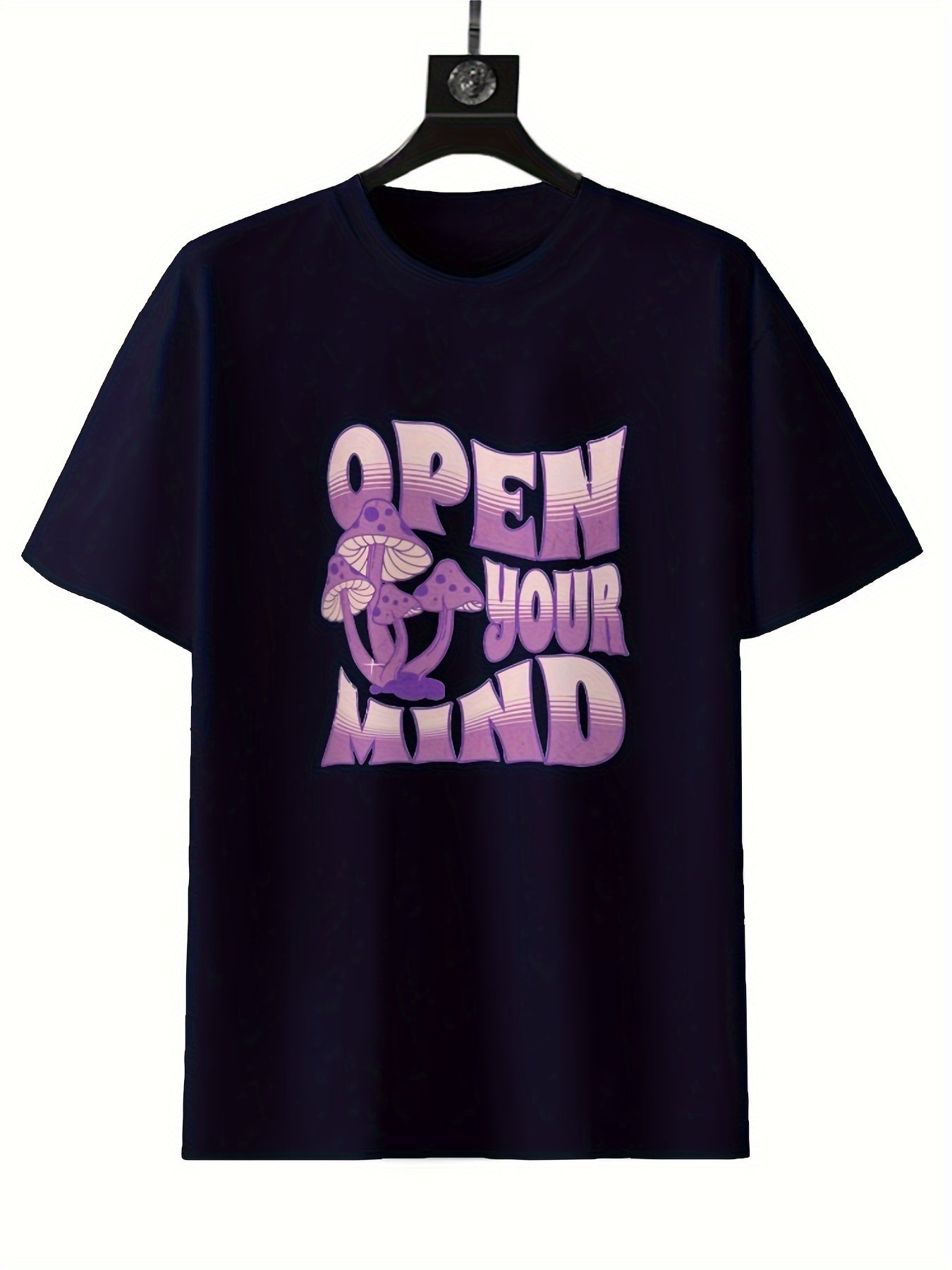 Round Neck Printed T-shirt Casual Short Sleeved Top For Spring And Summer, Personalized And Comfortable For Both Men And Women