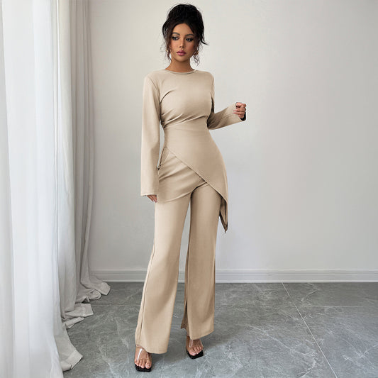 European And American Leisure Simple Straight Suit Women